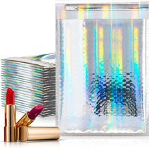 Hologram Metallic Bubble Mailers 9.5 x 13.5 Inch. 100 Pack Glamour Bubble... - £97.47 GBP