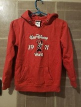 Disney Parks Walt Disney World Sz Kids L Red Pullover Hoodie Minnie Mouse - £17.57 GBP
