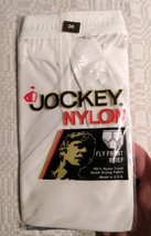 NOS Vintage 1986 Jockey Nylon Fly Front Brief SZ 36 1031 White USA Underwear - $29.02