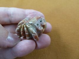 Y-SPI-17) little red tan TARANTULA spider gem stone figurine SOAPSTONE s... - $8.99