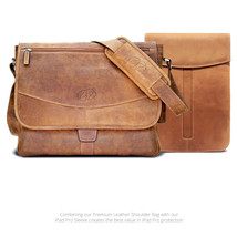 MacCase Premium Leather Shoulder Bag / iPad Pro 12.9 Sleeve Bundle - £279.73 GBP