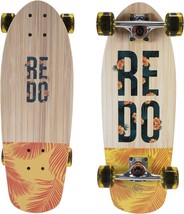 Redo Skateboard Co. Skateboard Shorty Cruiser - Feathers, Red - £39.68 GBP