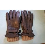 Mens Leather Gloves with Cashmere Inner Removable Glove sz L #257 - $61.75 CAD
