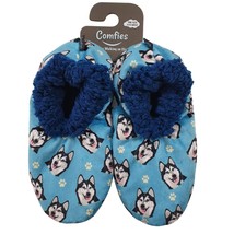 Siberian Husky Dog Slippers Comfies Unisex Super Soft Lined Animal Print... - $18.80