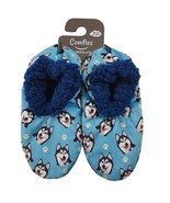 Siberian Husky Dog Slippers Comfies Unisex Super Soft Lined Animal Print... - $25.71 CAD