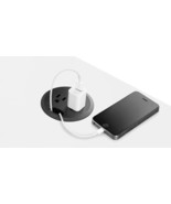 New UPLIFT Desk Power Grommet 2 outlets 1 cord, black, fits 3.15&quot; hole, ... - £51.25 GBP