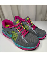 Nike Dual Fusion Run Sneakers Women’s Size 9 Gray/Teal/Pink Running Trai... - $24.55