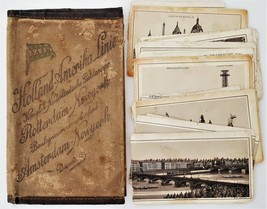 1891 antique HOLLAND AMERICA LINE TRAVEL WALLET cruise 15 PHOTO PRINTS g... - $123.70