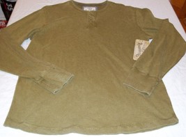 Young Men&#39;s Roebuck &amp; Co Dark Olive Long Sleeve Shirt LARGE NEW - $26.70