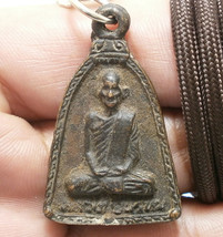 Lp Phrom Bell Coin Bless 1973 Miracle Fortune Yantra Thai Buddha Amulet Pendant - £62.22 GBP