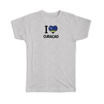 I Love Curaçao : Gift T-Shirt Flag Heart Country Crest Expat - £19.74 GBP