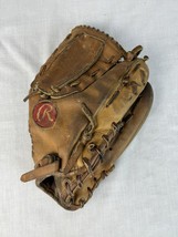 VTG Rawlings Bellows Web Baseball Softball Glove Right Hand Thrower Leather - £39.32 GBP