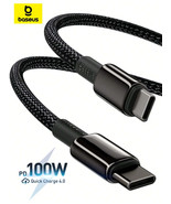 Baseus 100W USB C Fast Charging Cable Zinc Alloy Nylon Braided PD 5A QC 4.0 - $16.19+