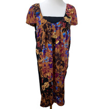 Maeve Anthropologie Silk Floral Solid Shift Dress Oversized Short Sleeve... - $24.99