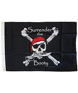 SURRENDER THE BOOTY PIRATE  3x5&#39; FLAG/IN/OUTDOOR METAL GROMMETS  100 %  ... - £7.60 GBP