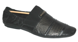 Basconi Black Leather Driving Moccasins Men&#39;s Dot Design Shoes Size US 11 EU 44 - £73.36 GBP