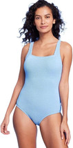 Kona Sol Swimwear Womens Textured Full Coverage One Piece Square Neck Bl... - £3.82 GBP