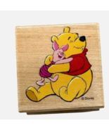 Disney Pooh Hugs Winnie the Pooh All Night Media 997-D06 Rubber Stamp - £9.58 GBP