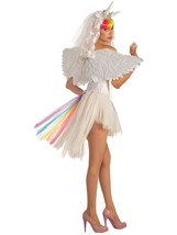 Forum Women&#39;s Unicorn Costume Tutu, White/Rainbow, One Size - £59.22 GBP