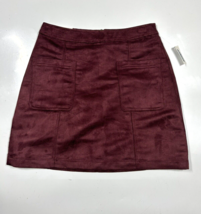 Old Navy Burgundy Micro Suede Mini Skirt Size 0 NEW NWT - £12.43 GBP
