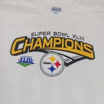 Reebok Super Bowl XLIII Champions Men's White Short Sleeve Graphic T-Shirt Sz XL image 3