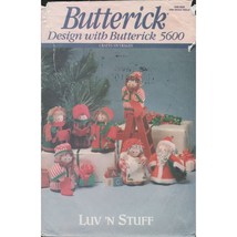 Butterick 5600 171 Santa, Mrs Claus, Elves, Carolers Christmas Decor Pattern UC - £10.17 GBP