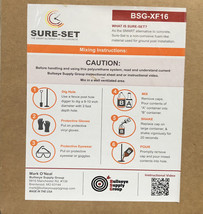 Sure-Set BSG-XF16 Sign/Mailbox Post Installation Material Replaces Concrete-NEW - £46.77 GBP