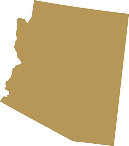 Picniva gold Arizona AZ map removable Vinyl Wall Decal Home Dicor 3 inch... - $3.91