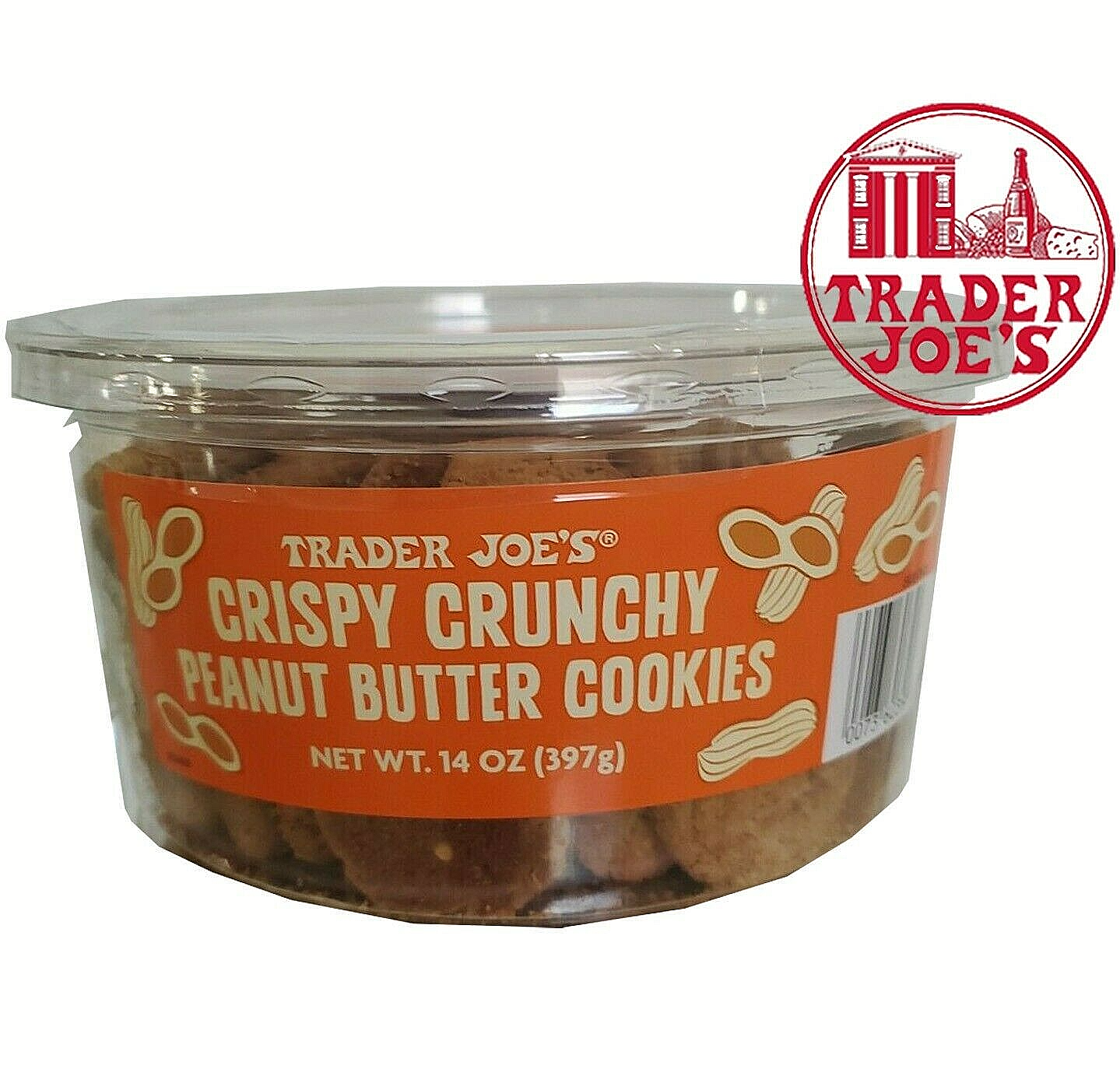 Trader Joe's Crispy  Crunchy Peanut Butter Cookies NET WT  14 OZ - £12.78 GBP