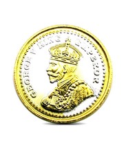 Pure Silver Coin 999 BIS Hallmarked King 24K Gold Plating 10 gms - £25.40 GBP
