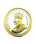 Pure Silver Coin 999 BIS Hallmarked King 24K Gold Plating 10 gms - £24.82 GBP