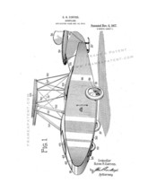 Aeroplane Patent Print - White - $7.95+