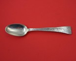 Lap Over Edge Acid Etched By Tiffany Sterling Place Soup Spoon w/ leaves 7&quot; - £318.63 GBP