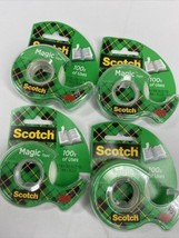 (4) Scotch Magic Tape 1/2 Inch X 800” 3M Original Tape Dispenser BUY MORE &amp; SAVE - £5.53 GBP