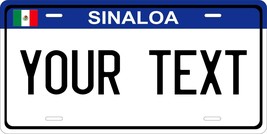 Sinaloa Blue Mexico License Plate Personalized Car Auto Bike Motorcycle Tag - £8.78 GBP+