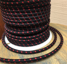 Black/Red Double Stitch Tracer Thread, Cloth Covered 3-Wire Round Fabric... - £1.31 GBP