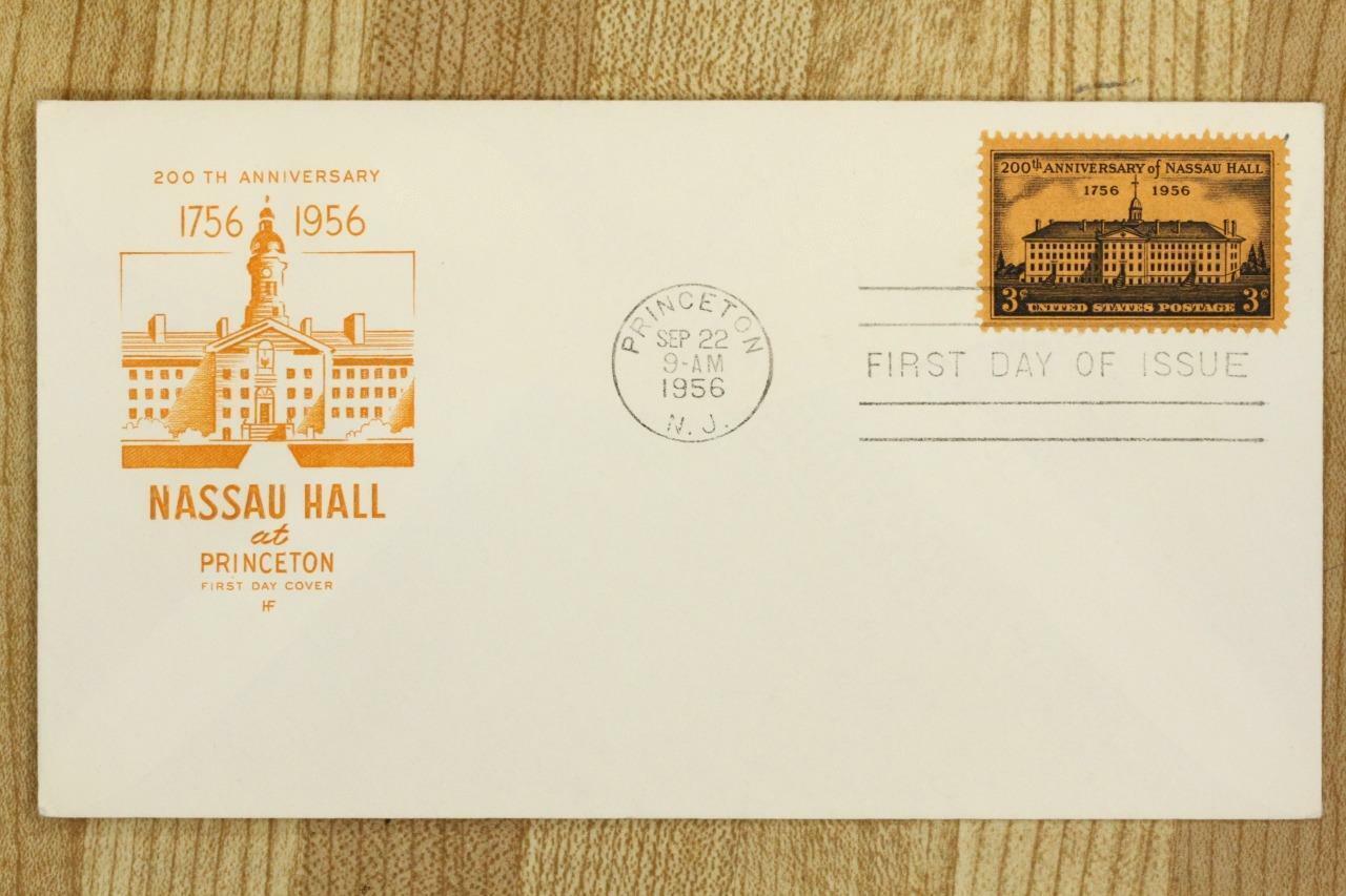 Primary image for US Postal Cover FDC 1956 200th Anniversary Nassau Hall Princeton University