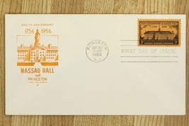 US Postal Cover FDC 1956 200th Anniversary Nassau Hall Princeton University - $12.68