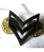 Vintage US Army Sergeant&#39;s collar pins Black - $9.89
