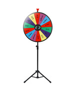 24&quot; Color Prize Wheel Fortune W Folding Tripod Floor Stand Carnival Spinnig - £75.04 GBP