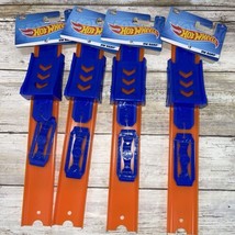 Hot Wheels Ramp Track Builder Parts Lot Of 4 Straight 10” Long + 4 Conne... - $14.01