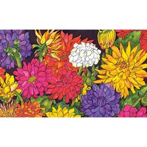 Toland Home Garden 800031 Dizzy Dahlias Spring Door Mat 18x30 Inch Flower Outdoo - £29.02 GBP