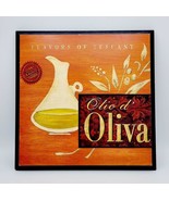 Flavors Of Tuscany Olio D&#39; Oliva 1865 Cold Pressed Hanging Wall Plaque Sign - £23.73 GBP