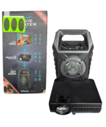 iLive Portable Projector Bundle Bluetooth Speaker &amp; Pop-Up Screen Outdoo... - $108.63 CAD