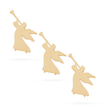 3 Angels Unfinished Wooden Shapes Craft Cutouts DIY Unpainted 3D Plaques 4 - $32.99