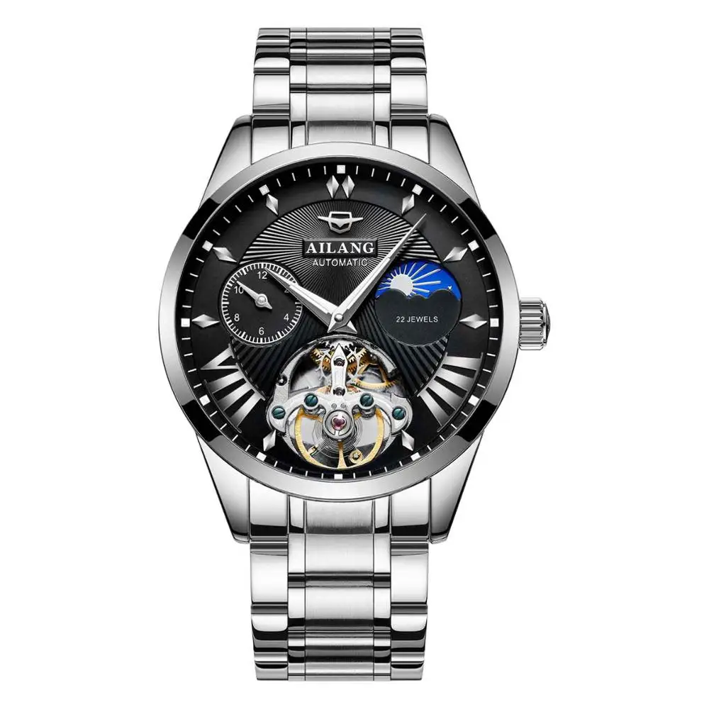 Quality Tourbillon Men&#39;s Watch Men Moon Phase Automatic montre Diesel Watches Me - $127.00