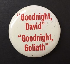 Vintage Goodnight David Goodnight Goliath Button Pin Pinback Japan 1.75&quot; - £11.08 GBP