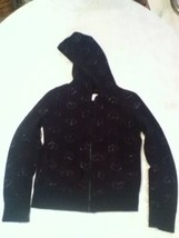 Size 8 Old Navy jacket silver hearts zipper hoody sweater girls - $12.59