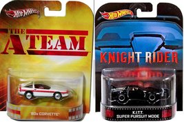 Hot Wheels Retro Entertainment 80&#39;s Action TV Collection A-Team 80&#39;s Corvette an - £63.94 GBP