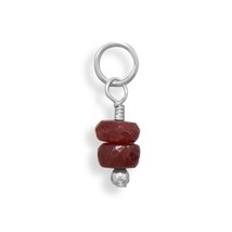 July Birthstone Ruby Beads Charm - £13.54 GBP